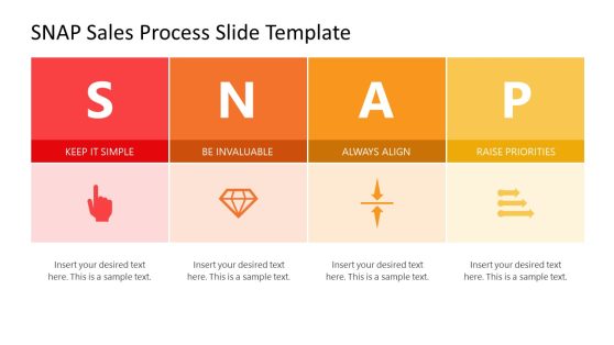 SNAP Sales Process Template Slide for Presentation 