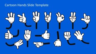 Cartoon Hands Template for Presentation 