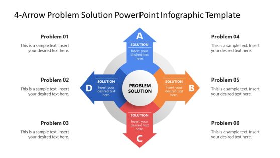4-Arrow Problem Solution PowerPoint Template