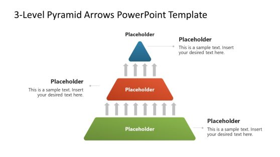 3-Level Pyramid Arrow PowerPoint Template