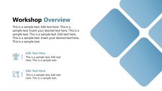Editable Workshop Overview PPT Slide 