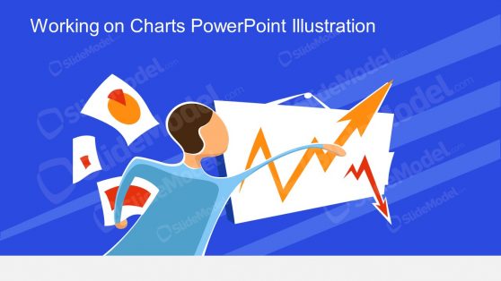 Person Working on Charts Illustration Scene